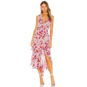 MISA Los Angeles X REVOLVE Ilona Dress Gardenia Floral Pink Romantic S   $370